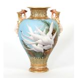 A Royal Worcester vase by Charles Henry Clifford Baldwyn (1843-1913), circa 1903, shape number 1553,