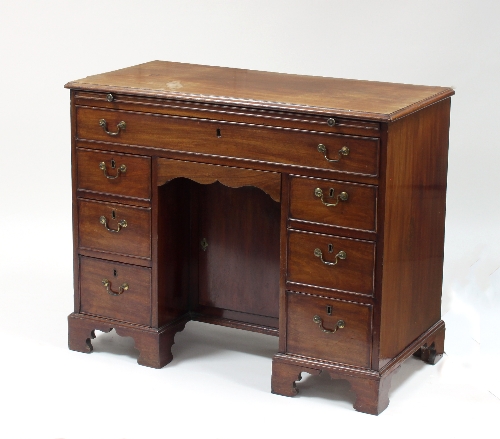 A late 18th Century Chippendale period mahogany kneehole desk, - Image 2 of 2