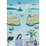 Joan Gillchrest (British 1918-2008) /Lovely Summer Day at Mousehole/monogrammed/oil on board,