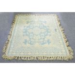 A blue wool rug,