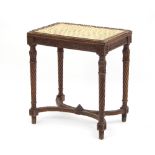 A French cane seat stool,