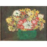 M Freer/Still Life, Flowers in a Vase/signed/oil on panel,