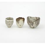 Betty Blandino (British 1927-2011)/Three small hand-built stoneware bowls,