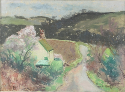 Paul Maze (French 1887-1979) /Cottage By a Lane/signed/pastel,