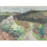 Paul Maze (French 1887-1979) /Cottage By a Lane/signed/pastel,