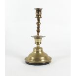 A 17th Century style Dutch brass candlestick,