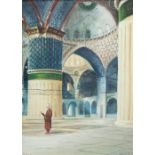 Wladimir Petroff (Russian 1880-1935)/Blue Mosque Interior,