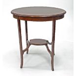 An Edwardian mahogany oval occasional table,