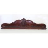 A Victorian mahogany carved bed end,