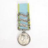 A Crimea medal with clasps for Alma,