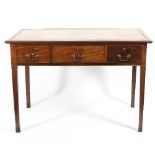 A George III mahogany writing table, circa 1800,