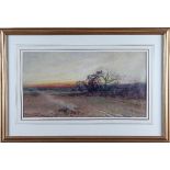 Henry John Sylvester Stannard R B A (British 1870-1951)/Sunset in Winter/signed/watercolour,