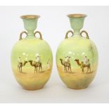 A pair of Royal Doulton vases, early 20th Century,