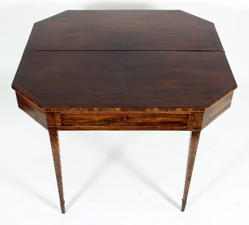 A George III mahogany tea table, - Image 3 of 3