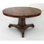 A Victorian rosewood tilt-top breakfast table,