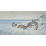 Henry Stannard (British 1844-1920)/Grouse in the Snow/signed/watercolour Condition