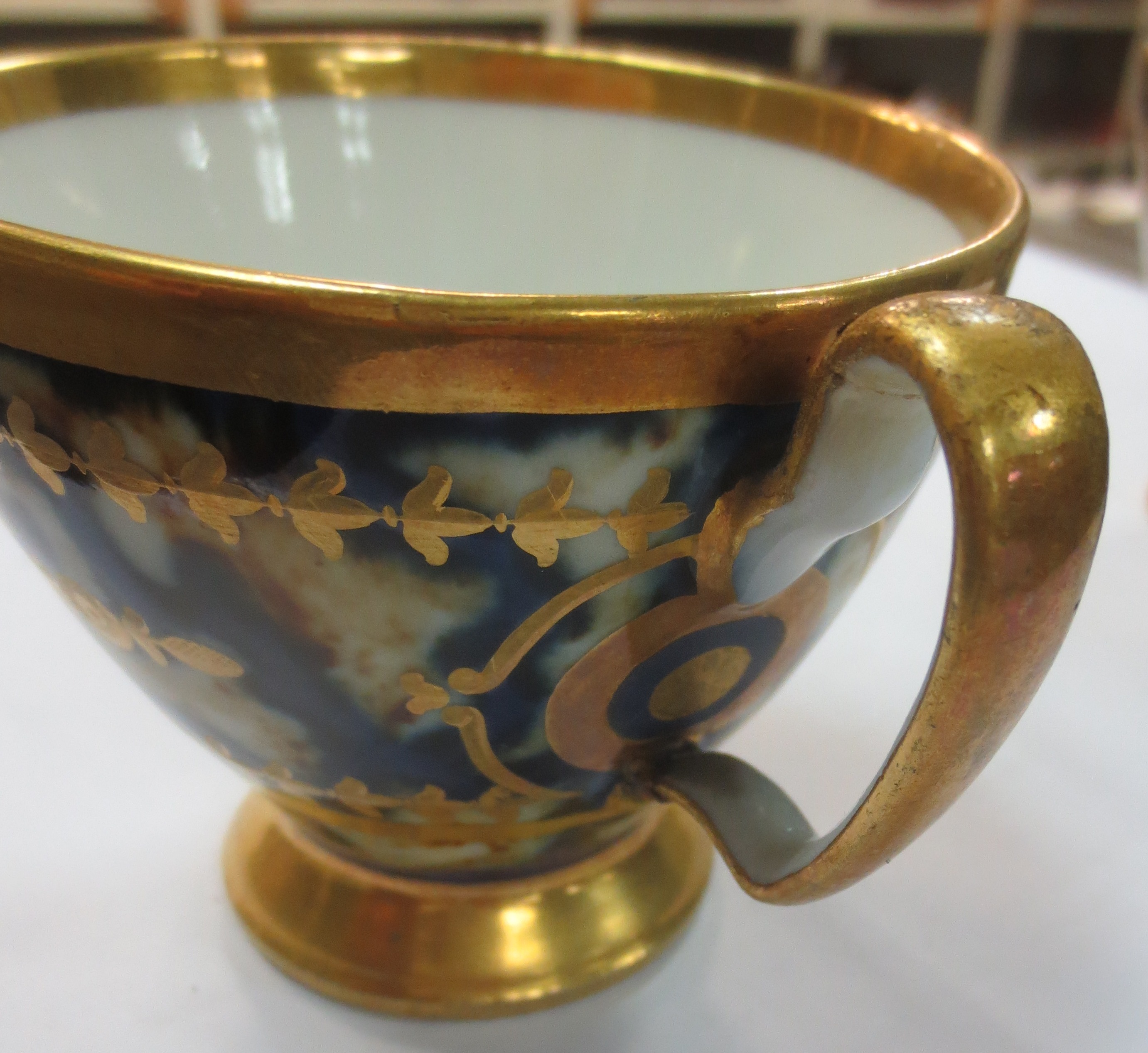 A Paris porcelain part coffee service, circa 1810, comprising a coffee pot, cream jug, - Image 9 of 12