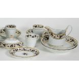 A Worcester part tea service, circa 1810, comprising two bread and butter plates,