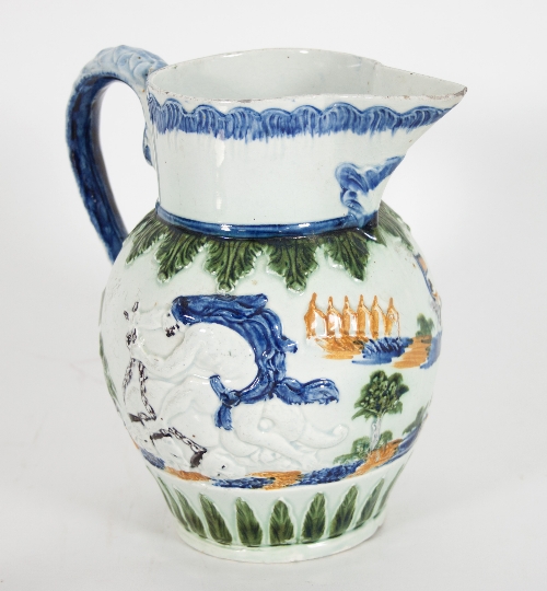 A Prattware jug, circa 1800, - Image 2 of 2