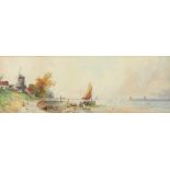 Thomas Sidney/Near Dordrecht, Holland/signed and inscribed/watercolour and bodycolour,