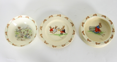 A small quantity of Royal Doulton Bunnykins nursery china, including a bowl, plates etc. - Image 2 of 3