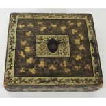 A 19th Century Chinese export lacquer gaming token box,