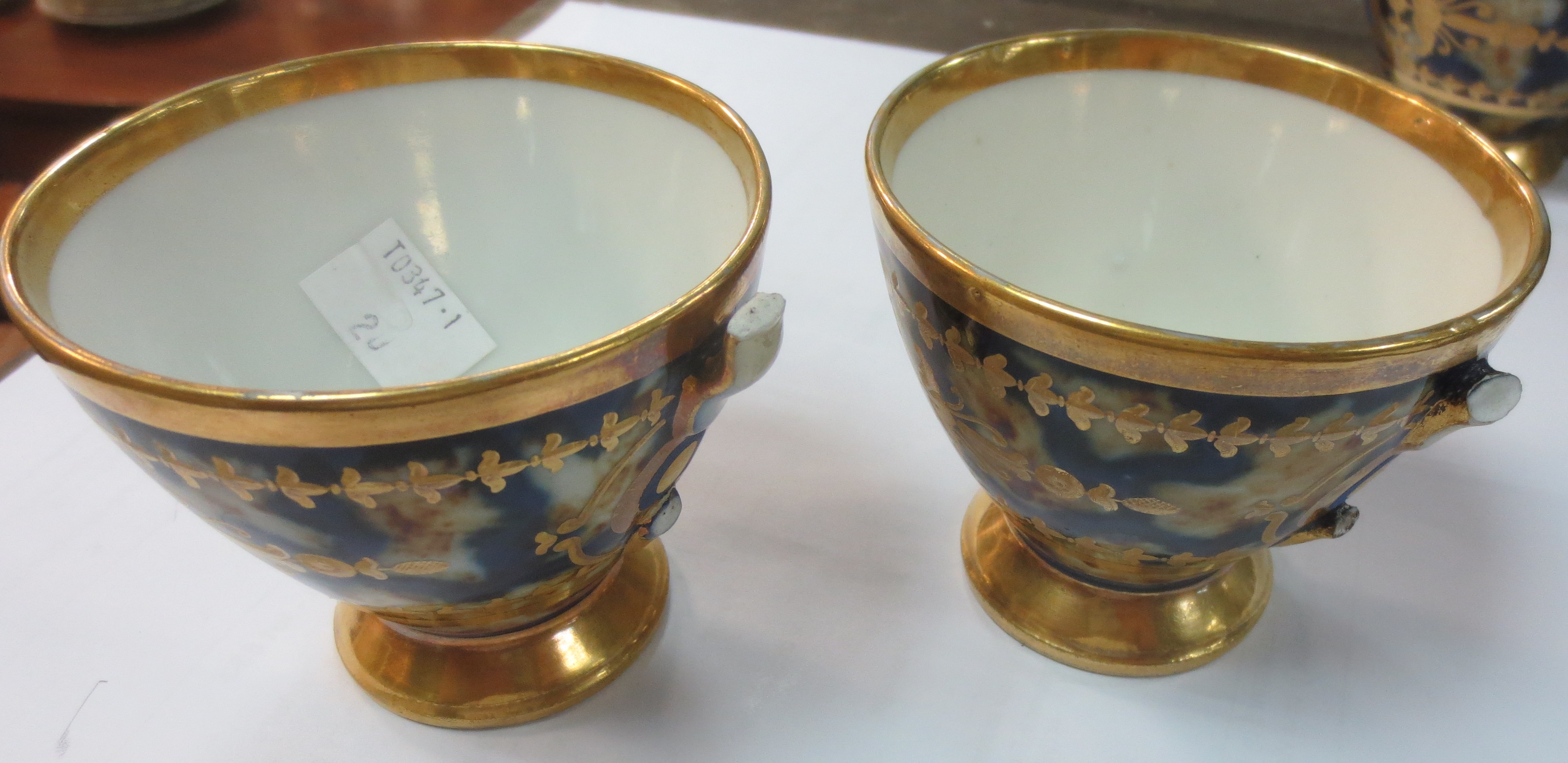 A Paris porcelain part coffee service, circa 1810, comprising a coffee pot, cream jug, - Image 8 of 12