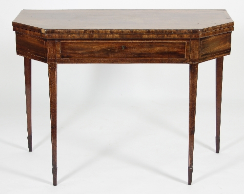 A George III mahogany tea table,