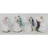 Four Royal Worcester figure groups, The Age of Courtship, by Maureen Halson,