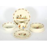 A small quantity of Royal Doulton Bunnykins nursery china, including a bowl, plates etc.