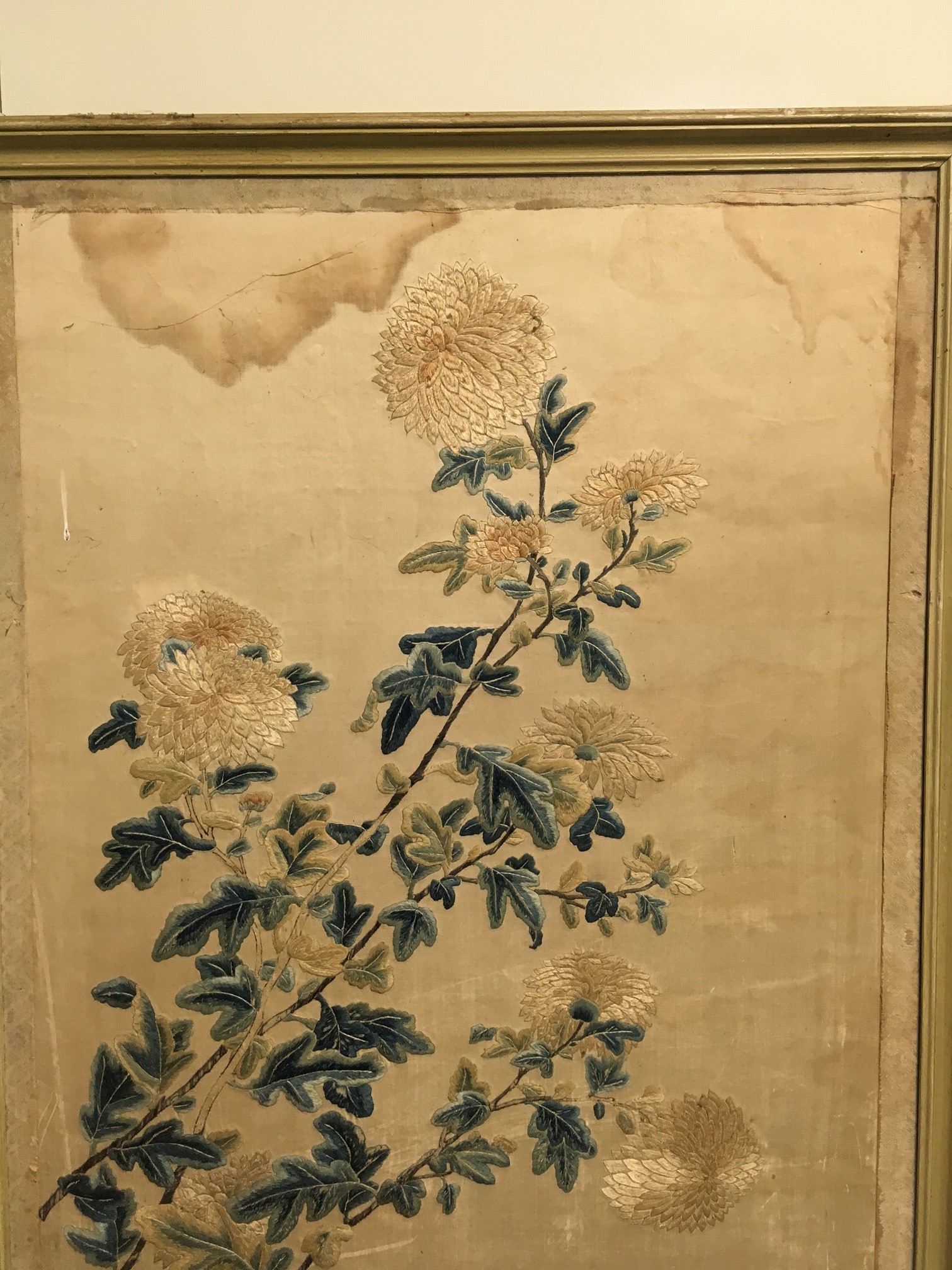 Four Chinese needlework panels of birds in flowering branches, - Image 6 of 13