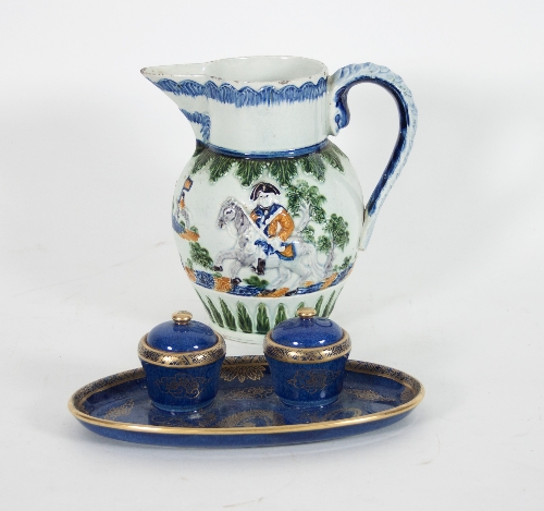 A Prattware jug, circa 1800,