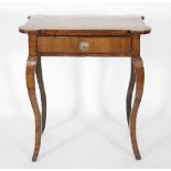 An 18th Century Dutch walnut occasional table, the crossbanded rectangular top with rounded corners,