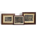 After Sir David Wilkie and others/five engravings in rosewood frames/33cm x 47cm and smaller