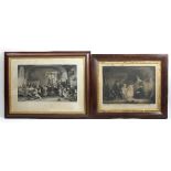 After Sir David Wilkie/four engravings in rosewood frames/62cm x 83cm