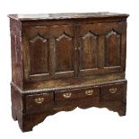 An 18th Century oak Carmarthenshire chest,