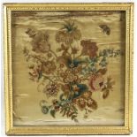 A Georgian needlework picture of a floral bouquet, 46.