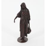 After Demetre Chiparus, a bronze figure of an Arab water carrier, on an oval plinth, unsigned,