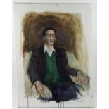 Barbara Dorf (1933-2016)/Portrait of a Seated Gentleman/oil on canvas, 101.5cm x 76.