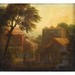 Dutch 17th/18th Century School/Village Scenes/a pair/oil on panel,