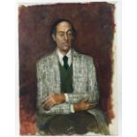 Barbara Dorf (1933-2016)/Portrait of a Seated Gentleman in Jacket and Tie/oil on canvas,
