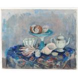 Barbara Dorf (1933-2016)/Still Life with Tazza, Shells and Teapot/oil on canvas, 50.