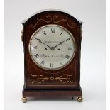 A Regency mahogany bracket clock, Jos Job, Hastings,