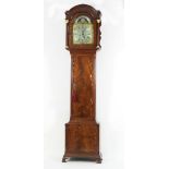 A Georgian mahogany longcase clock, the arched dial with 'High Tide at Bristol' key indicator,