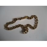 A 15ct gold bracelet, stamped 585 to clasp, 7.9 g.