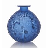 A Milan Vase, No. 1025
designed 1929, sapphire blue and white stained
11 in. (28 cm.) high