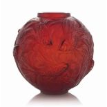 A Formose Vase, No. 934
designed 1924, cased red
7 in. (17.8 cm.) high
intaglio R. LALIQUE