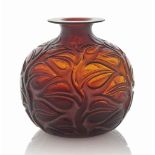 A Sophora Vase, No. 977
designed 1926, deep amber and white stained
10 ½ in. (26.7 cm.) high