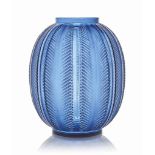 A Biskra Vase, No. 1078
designed 1932, sapphire blue and white stained
11 ½ in. (29.2 cm.) high