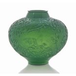 An Aras Vase, No. 919
designed 1924, cased jade and white stained
9 ½ in. (24.2 cm.) high
engraved